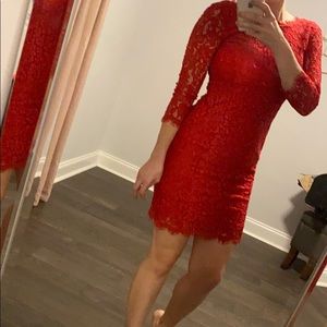 H&M red lace dress